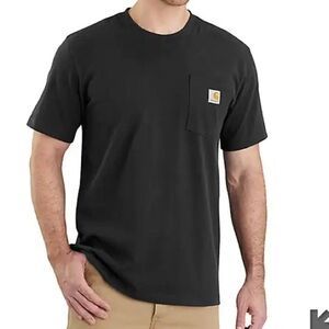 Carhartt loose‎ fit size L tall black T shirt logo
